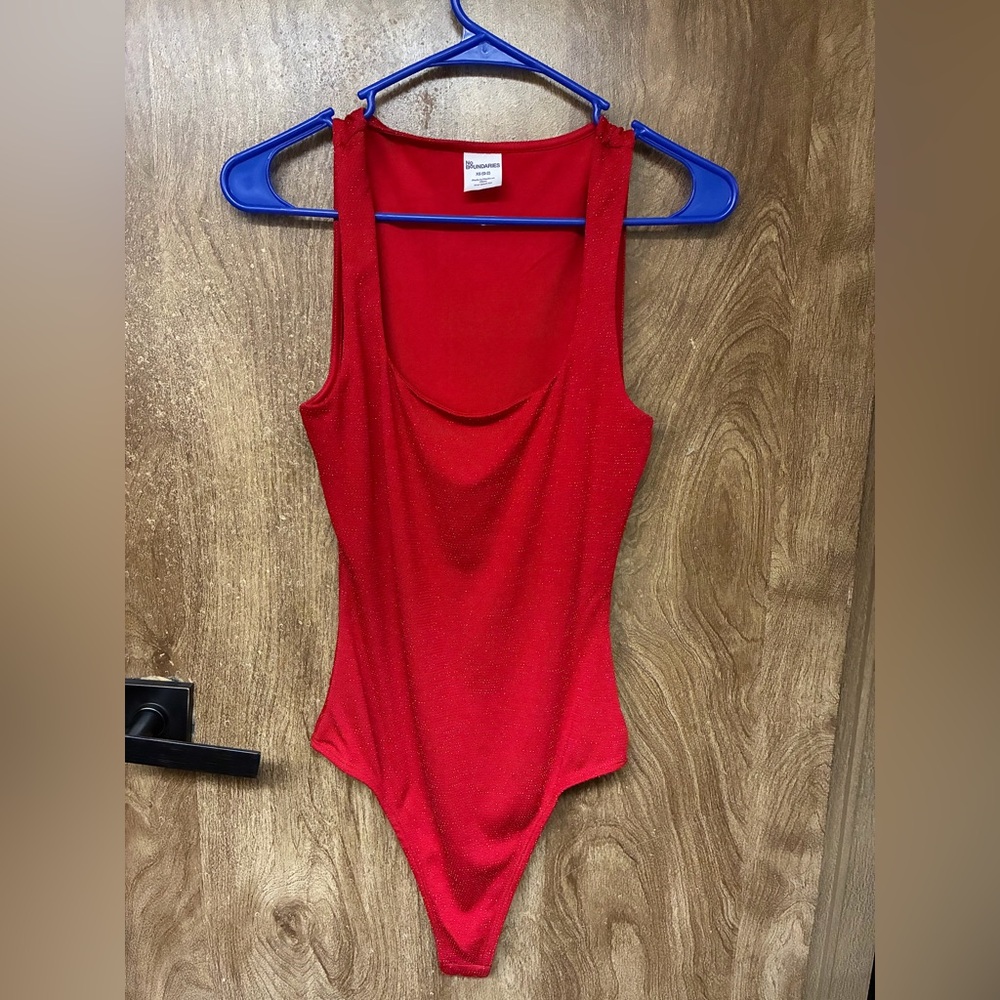 XS (0-2) NWOT No Boundaries Red Sleeveless Bodysuit